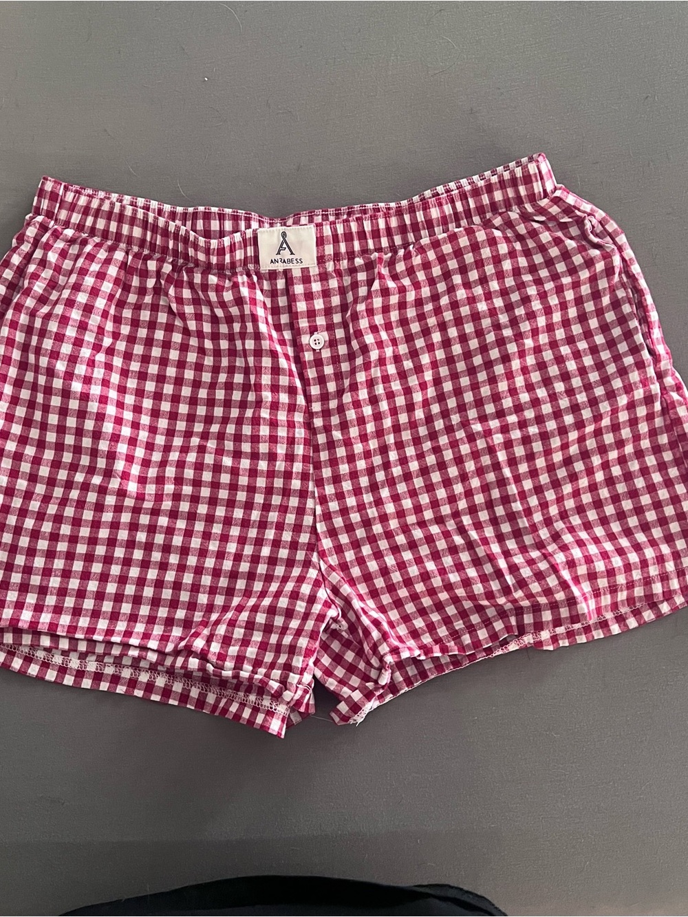 Red and white Gingham Women’s Shorts